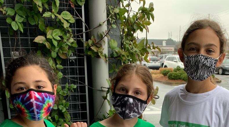 From left: Dylan Merrill, Zoe Diaz and Mia Rhea won first place in the elementary school division of the K-12 InVenture Prize competition. (Courtesy photo)