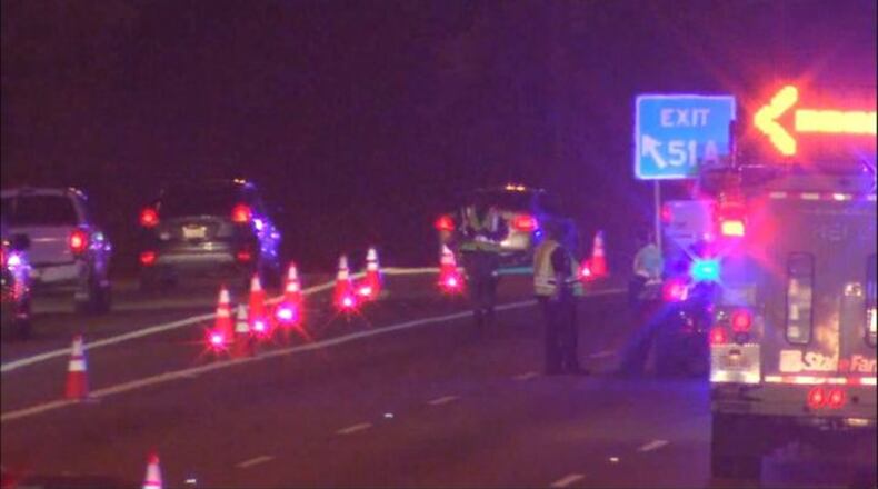 Emergency crews shut down all westbound lanes of Interstate 20 at Interstate 285 after a man was hit by a car.