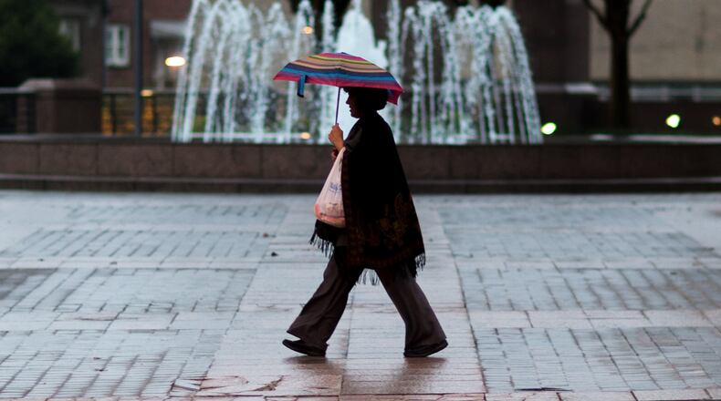 Channel 2 meteorologist Karen Minton said Saturday brings a 30 percent chance of rain and then 60 percent on Sunday. But that number drops to 10 percent on Monday.