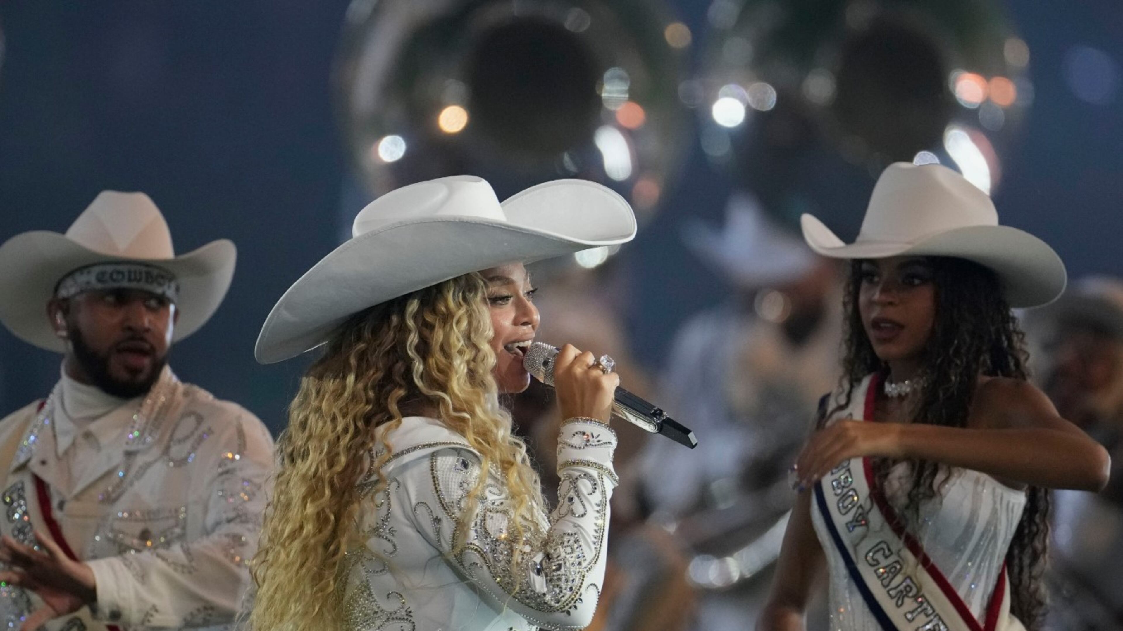 Beyoncé brings her highly anticipated Cowboy Carter Tour to Atlanta for four July nights at Mercedes-Benz Stadium. (David J. Phillip/AP)