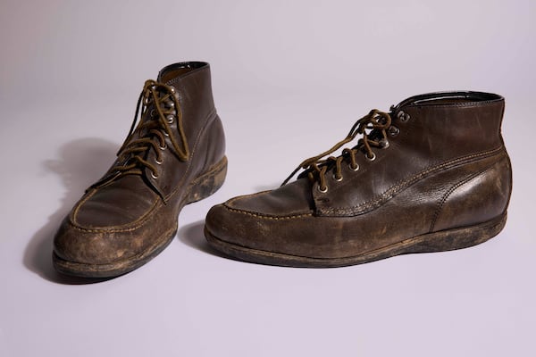Rev. Ralph David Abernathy protest boots. (Courtesy of Atlanta History Center)