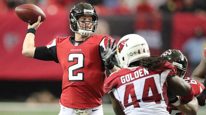 Atlanta Falcons quarterback Matt Ryan threw 534 passes in 2016.