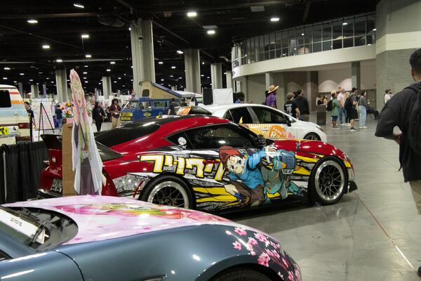 MomoCon's Fan Car Showcase sees dozens of itasha cars — vehicles that have been wrapped in art from anime, manga and video games. (Courtesy of MomoCon)