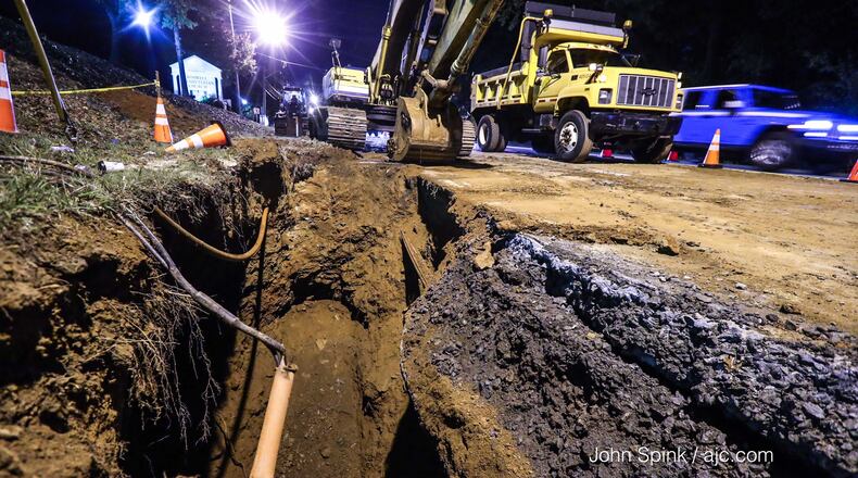 Repair on a sinkhole in Roswell is expected to be completed by Nov. 14.