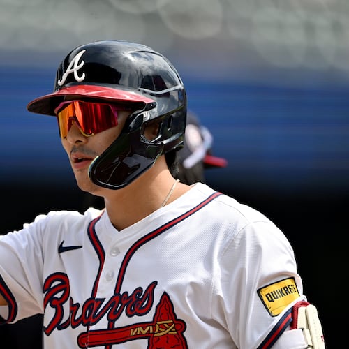 Ha-Seong Kim was solid in limited time with the Braves in September after being waived by the Rays. Kim batted .253 in 24 games at shortstop, a position where Atlanta struggled to find production all season. (Hyosub Shin/AJC)