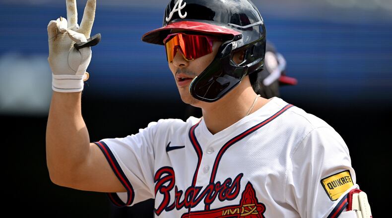 Ha-Seong Kim was solid in limited time with the Braves in September after being waived by the Rays. Kim batted .253 in 24 games at shortstop, a position where Atlanta struggled to find production all season. (Hyosub Shin/AJC)