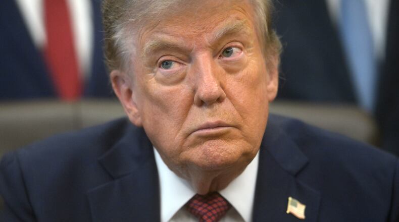 President Donald Trump speaks in the Oval Office of the White House, Friday, July 24, 2026, in Washington. (AP Photo/Rod Lamkey, Jr.)