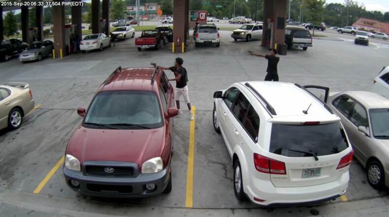 Two men are accused of firing several shots outside a Snellville-area QuikTrip, according to police. (Photo: Gwinnett police)