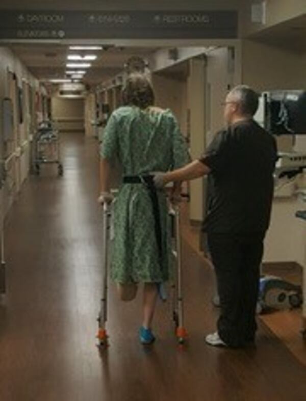 Austin Stroud said he is "blessed" to have the team of physical and occupational therapists that he has helping him recover. (Photo: Steve Stroud)