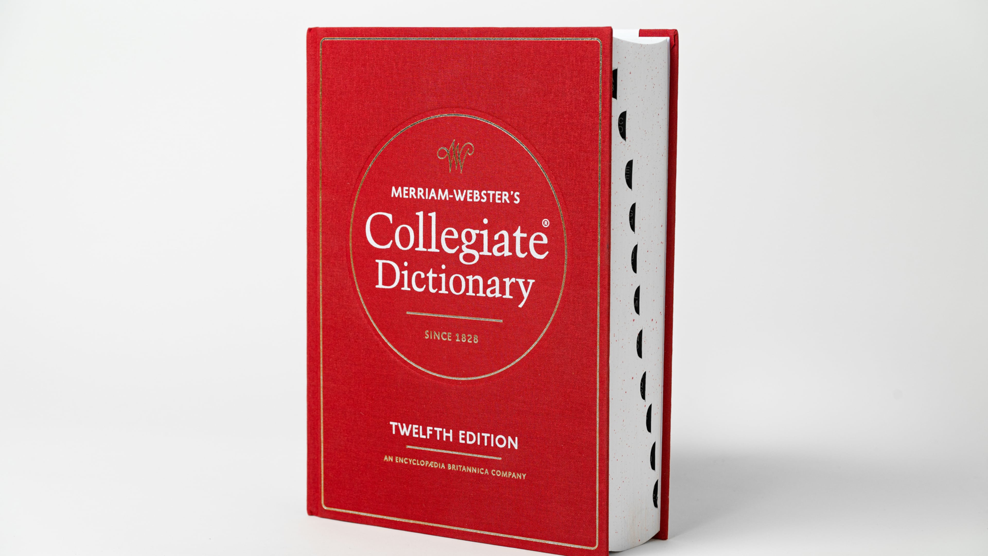 This image released by Merriam-Webster shows a copy of the 12th edition of the "Collegiate Dictionary." (Merriam-Webster via AP)