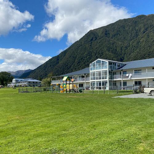 A building is shown at the Gloriavale community near Haupiri, New Zealand, Feb. 24, 2023. (Joanne Naish/Stuff via AP)