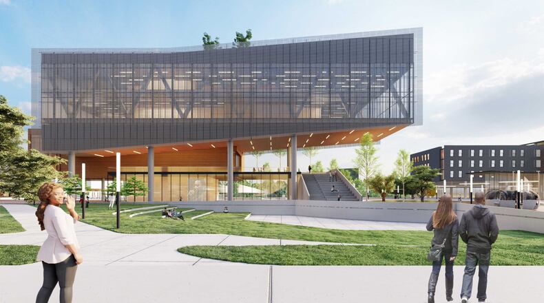 This rendering shows the proposed Propel Center, a facility that will be built at the Atlanta University Center that will be an education and innovation hub for students attending Atlanta's historically Black colleges and universities as well as other HBCUs nationwide. The center will be funded by Apple and Southern Co.