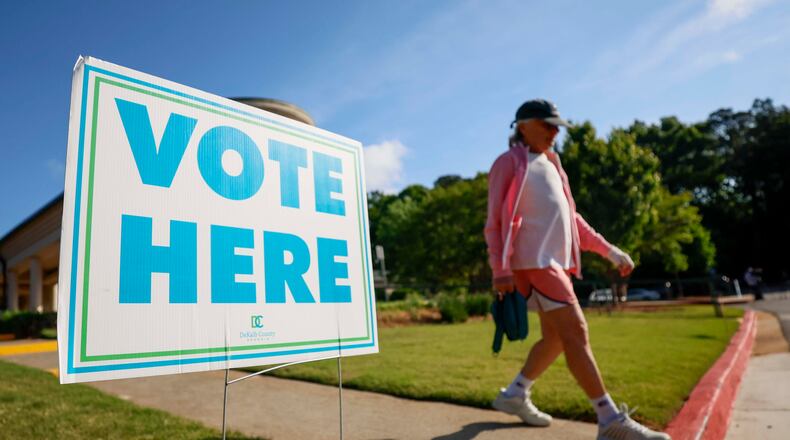 Early voting has already begun for the primary elections, making it difficult to redraw districts for the 2026 elections. (Miguel Martinez/AJC)