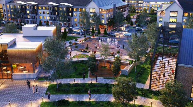 This is a rendering of the redeveloped North Point Mall from Dwell Design Studio.