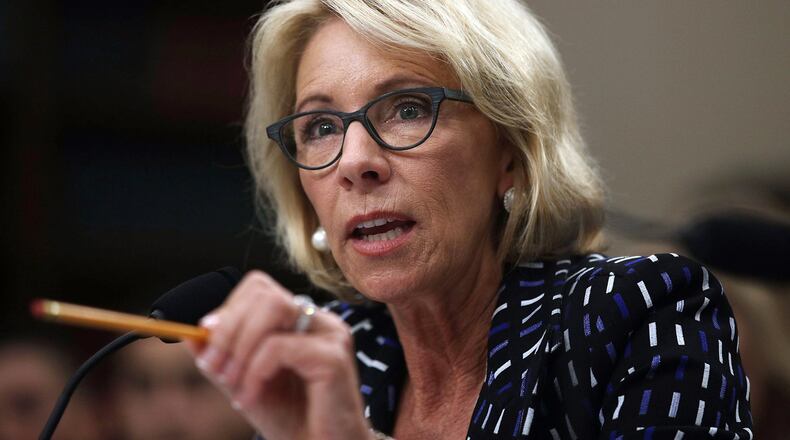 U.S. Secretary of Education Betsy DeVos testifies during a hearing before the Labor, Health and Human Services, Education and Related Agencies Subcommittee of the House Appropriations Committee on May 24, 2017 in Washington, D.C. (Photo by Alex Wong/Getty Images)