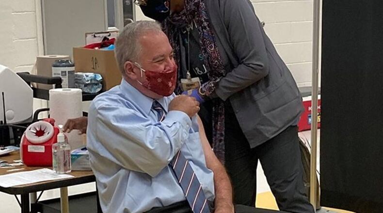While Georgia Schools Superintendent Richard Woods was vaccinated, he tested positive for COVID-19 and experienced severe symptoms that required hospitalization. (GaDOE photo)