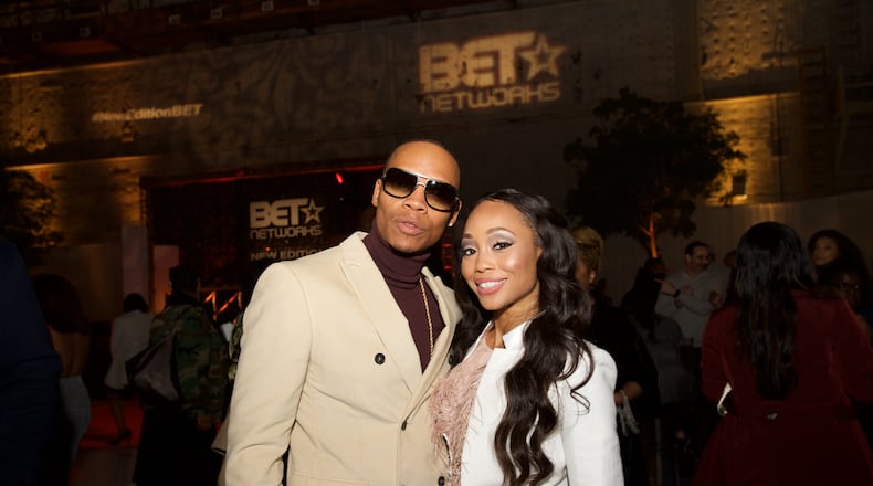 LOS ANGELES, CA - JANUARY 23: (L-R) Ronnie DeVoe and wife Shamari attend BET's "The New Edition Story" Premiere Screening on January 23, 2017 in Los Angeles, California. (Photo by Earl Gibson III/Getty Images)