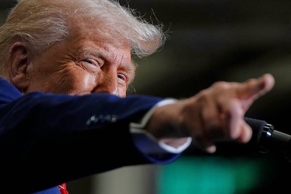 President Donald Trump speaks at U.S. Steel Corporation's Mon Valley Works-Irvin plant, Friday, May 30, 2025, in West Mifflin, Pa. (AP Photo/Julia Demaree Nikhinson)