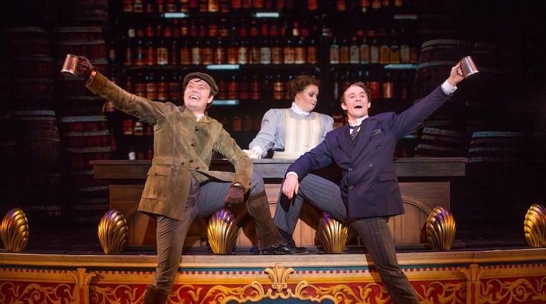 James Taylor Odom, Kristen Kane and Blake Price are in the acting company of “A Gentleman’s Guide to Love & Murder” at the Fox Theatre through Sunday. CONTRIBUTED BY JEREMY DANIEL