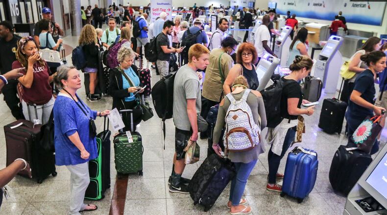 Labor Day travel period 2016 at Hartsfield-Jackson International Airport. JOHN SPINK /JSPINK@AJC.COM