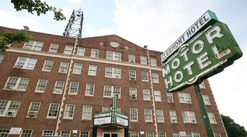 A file image of the The Clermont Hotel and Lounge on Ponce de Leon Avenue from 2009. Developers are planning to reopen the hotel in March as a 94-room boutique hotel. The famed strip club in the hotel’s basement reopened in September. AJC File Photo