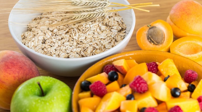 Foods containing fiber, like whole-grain products and fruit, and very helpful to your body. (Dreamstime)