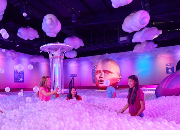 Have fun in a giant bubble-filled room, a giant bubble bath and more at Bubble Planet Experience from Friday through Sunday, plus additional dates. (Photo courtesy of Exhibition Hub Atlanta) 