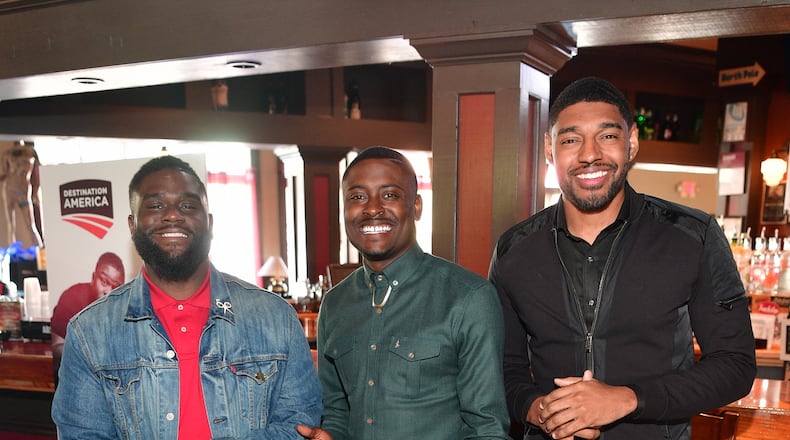 L-R Marcus Harvey, Dalen Spratt and Juwan Mass appeared recently at a promotion/screening for their show "Ghost Brothers" on Destination America April 15, 2016 at Graveyard Tavern in East Atlanta.