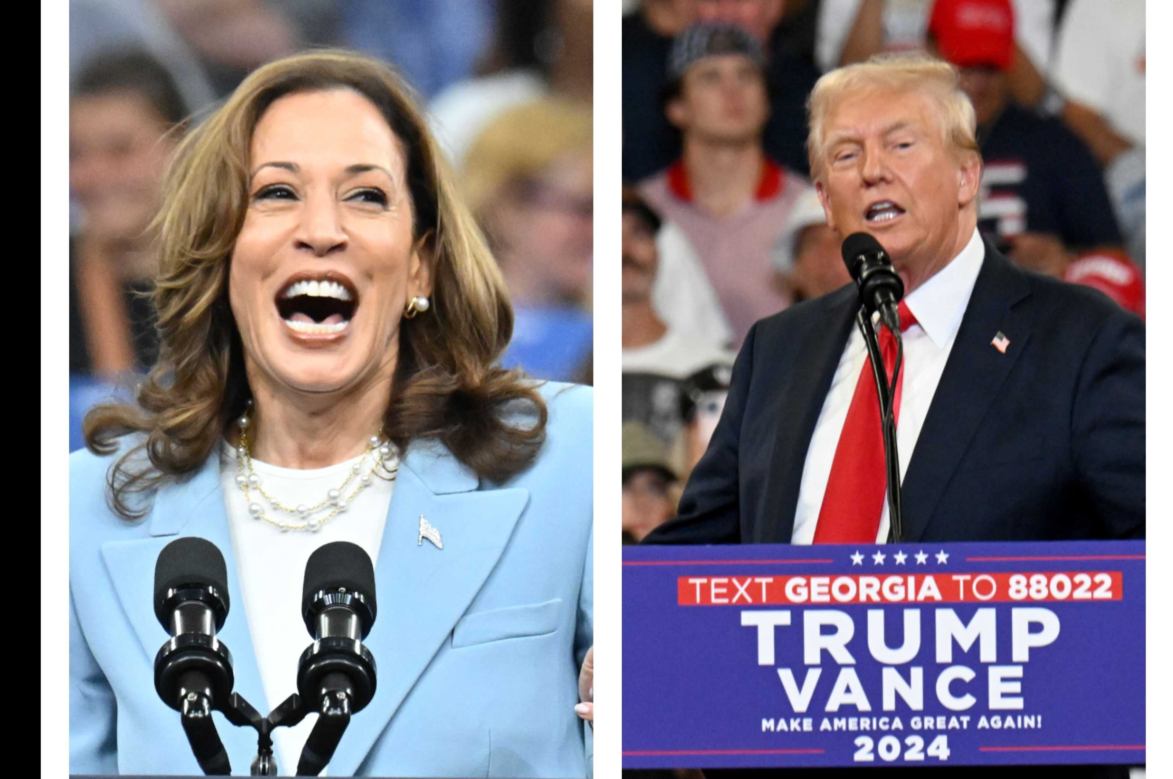 Harris and Trump rallies