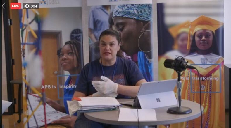Atlanta Public Schools Superintendent Meria Carstarphen is shown in this screen-grab from a Thursday, March 26, virtual town hall  during which she took questions from parents and employees about the district's response to the coronavirus.