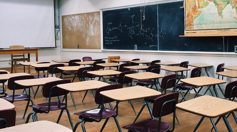 Stock photo of a classroom.