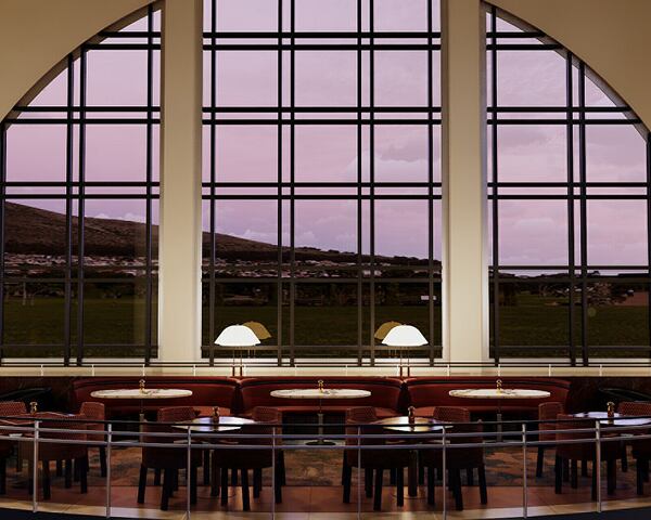Designed by Atlanta-based Smith Hanes Studio, the Brasserie Margot space features muted tones and moody lighting with design elements including plush banquettes, wood accents, a deep color palette and hints of gold. (Rendering courtesy of Smith Hanes Studio)