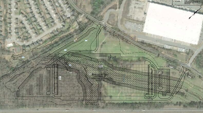 The Braselton Zoning Board of Appeals will hold a public hearing at 7 p.m. Feb. 6 to consider an application for a stream buffer and impervious surface variance for property in Jackson County that abuts Jesse Cronic Road and Interstate 85. (Courtesy Town of Braselton)