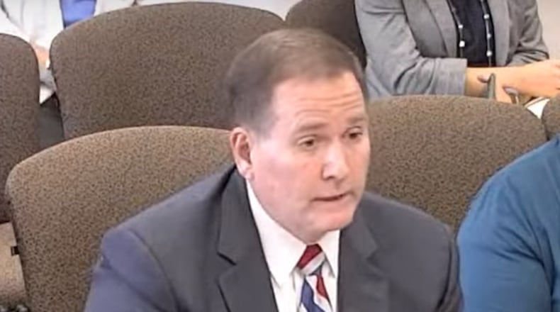 Chief Judge Christopher S. Brasher of Fulton County, addressing the Senate Committee on Public Safety on Oct. 20, 2021. (YouTube)