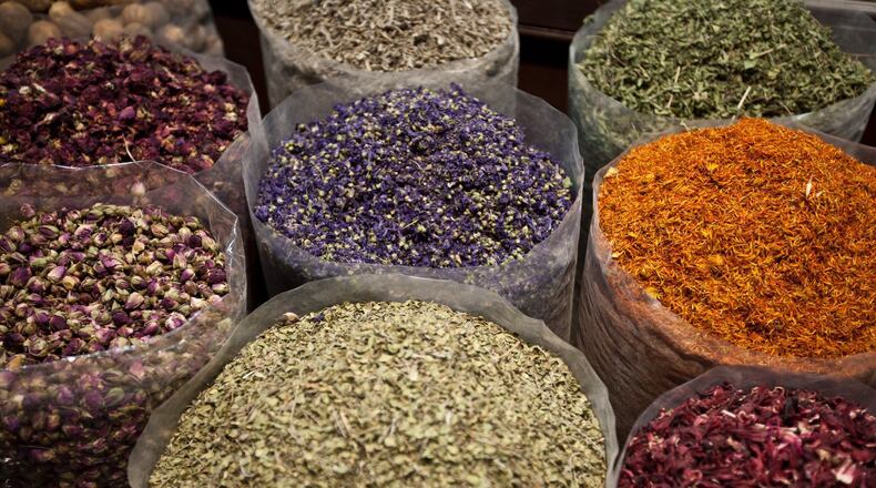 A riot of colors at the Spice Souk in Old Dubai. (Dubai Tourism)