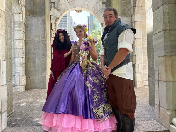 Jill (from left), Sydney and Ryan Samples learned new skills with each costume they made. (Courtesy of Ryan Samples)