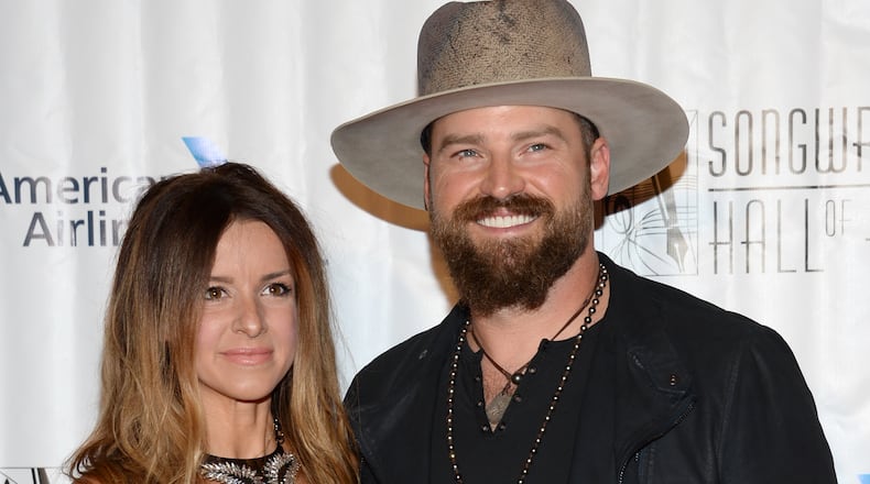 Zac Brown, right, and Shelly Brown attend the 46th Annual Songwriters Hall 0f Fame Induction and Awards Gala at the Marriott Marquis on Thursday, June 18, 2015, in New York. (Photo by Evan Agostini/Invision/AP)