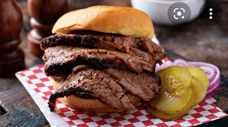 A sandwich from the menu of Smoq'n Hot Grill.