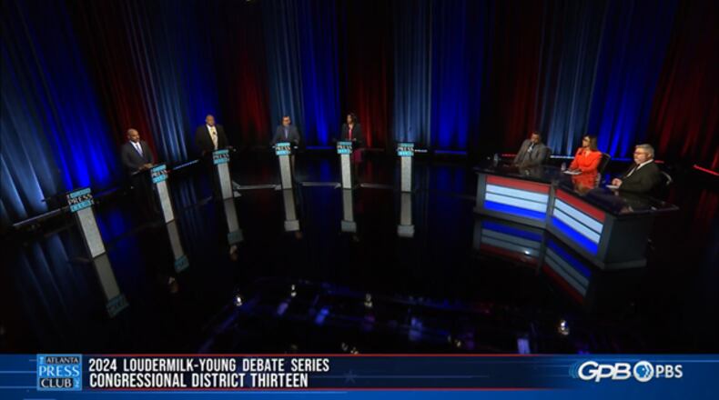 Three Democrats running for the 13th Congressional District seat, including the incumbent, U.S. Rep. David Scott, chose not to participate in the Atlanta Press Club debate on Sunday.