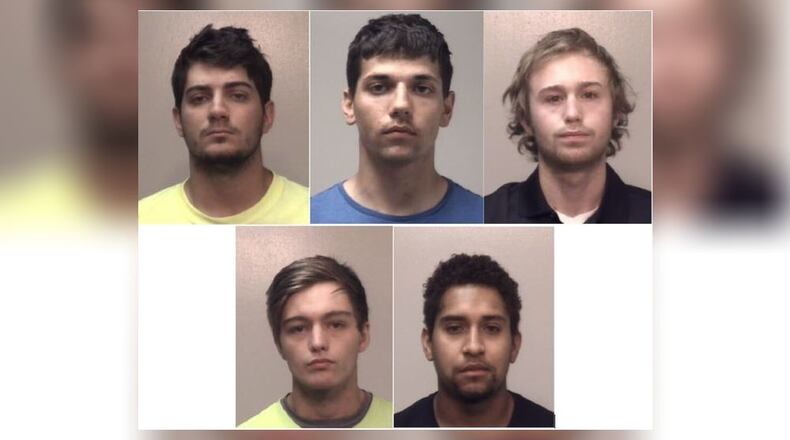 Top row (from left to right): Lanier Daniel Brooking, Collin Landon Gwinn, and Bryan Thomas Libourel.
Bottom row (from left to right): Stone Lloyd Matheson and Brandon Andrew Nino