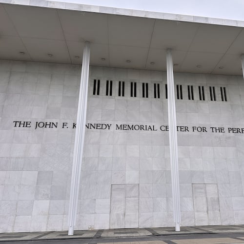 The Kennedy Center is seen Thursday, Dec, 18, 2025 in Washington. (AP Photo/Rahmat Gul)