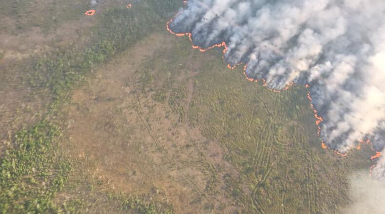 Wildfire caused the West Mims Fire in the Okefenokee National Wildlife Refuge to close Saturday. (Credit: Okefenokee National Wildlife Refuge)