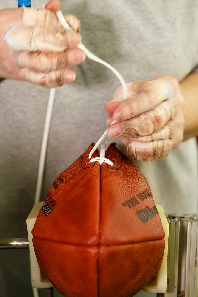 Super Bowl XLVIII gear made at Wilson Sporting Goods in Ada, Ohio