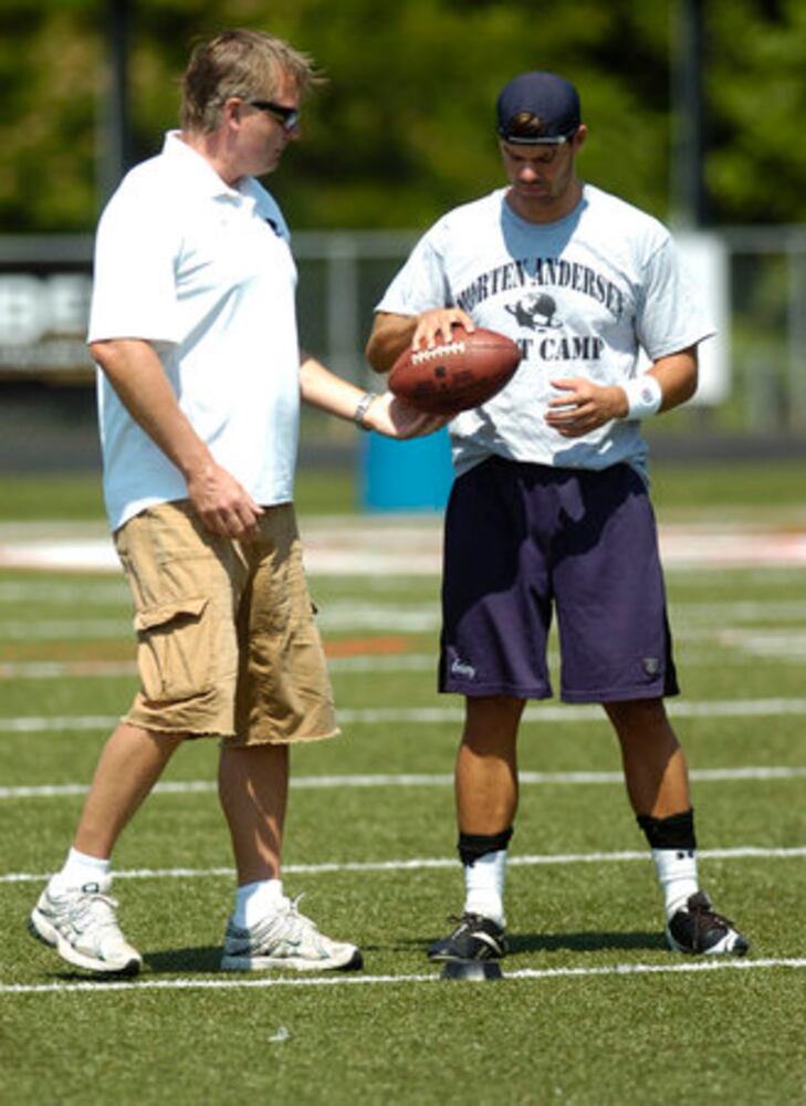 Brandon Coutu seeks Morten Andersen's kicking advice