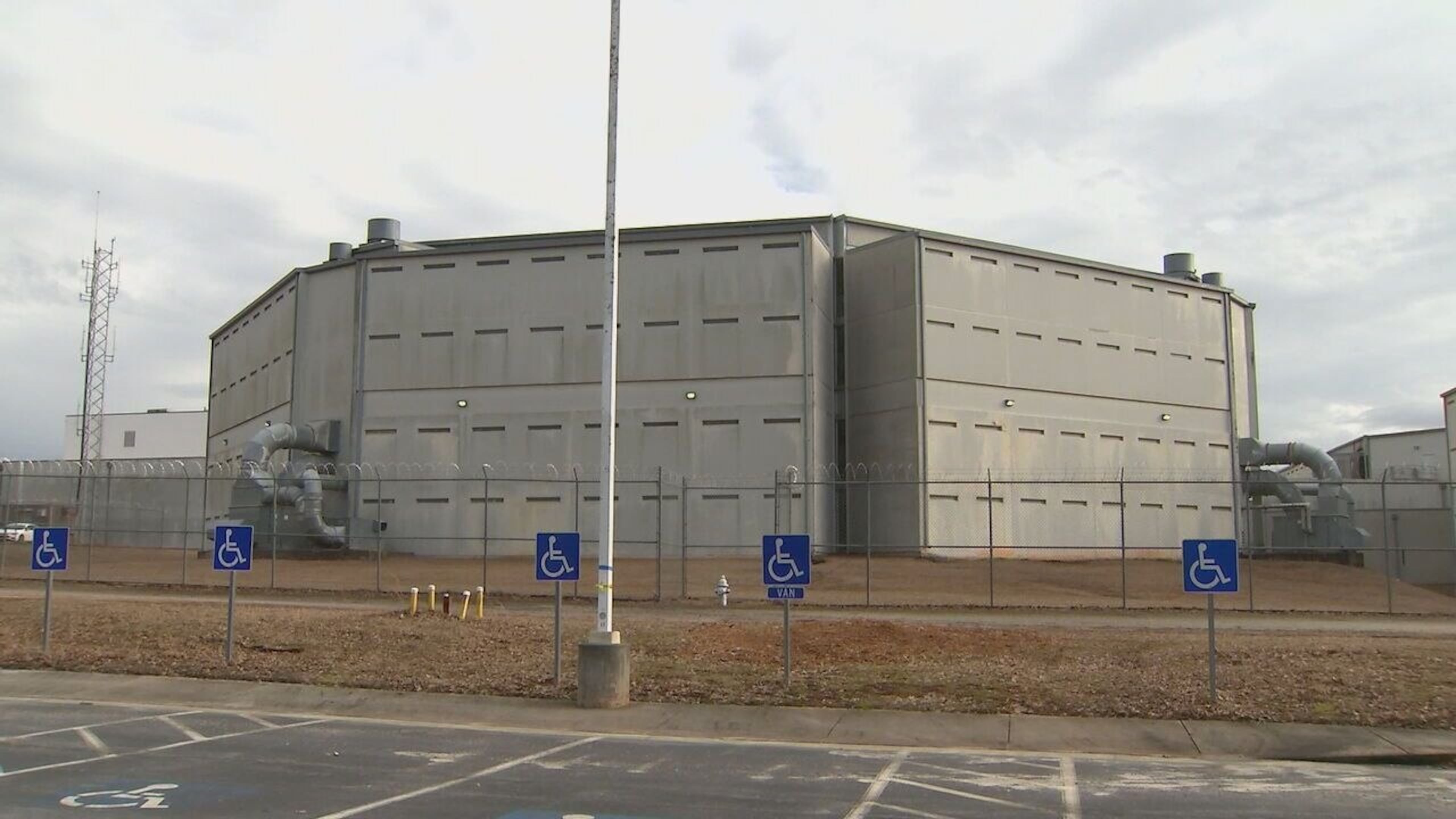 The Clayton County Detention Center, built in 2000, was designed to house around 1,535 inmates, but currently houses 2,000 inmates on a regular basis, according to Sheriff Levon Allen. (AJC file)
