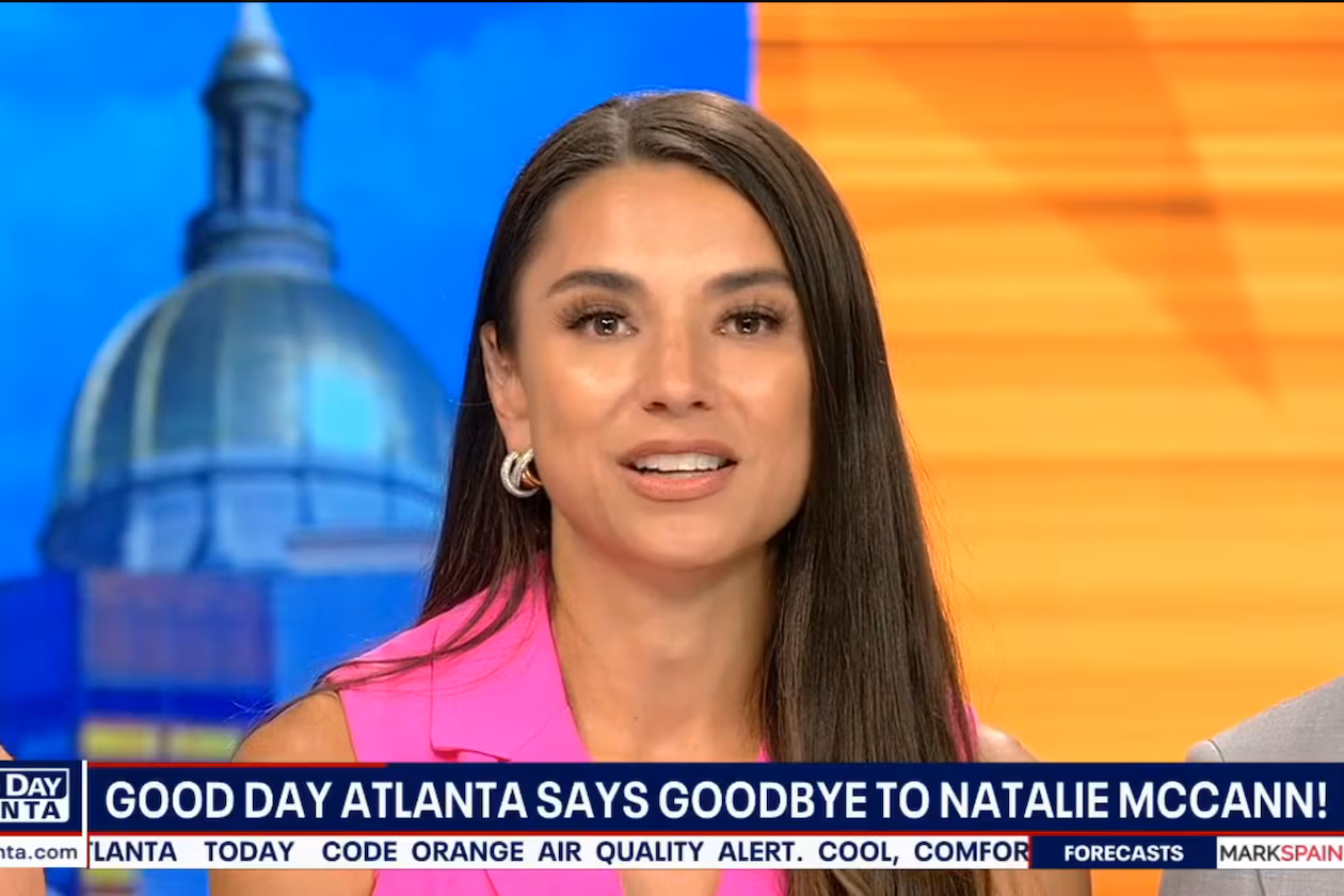 Natalie McCann says goodbye to Fox 5 after a decade, including a lengthy run on "Good Day Atlanta," on Friday, June 5, 2026. (Fox 5)