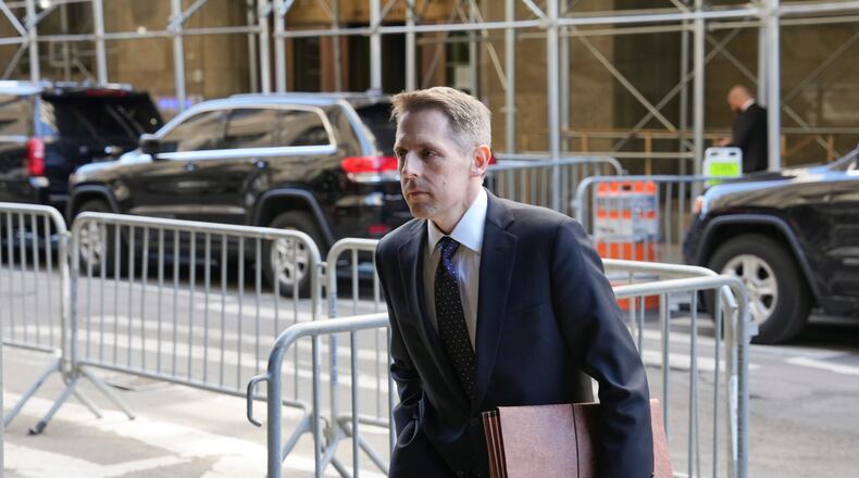 Matthew Colangelo, a prosecutor with the Manhattan district attorney's office, in Manhattan, March 30, 2023. A Manhattan grand jury voted to indict Donald J. Trump on Thursday for his role in paying hush money to a porn star, according to four people with knowledge of the matter. (Todd Heisler/The New York Times)