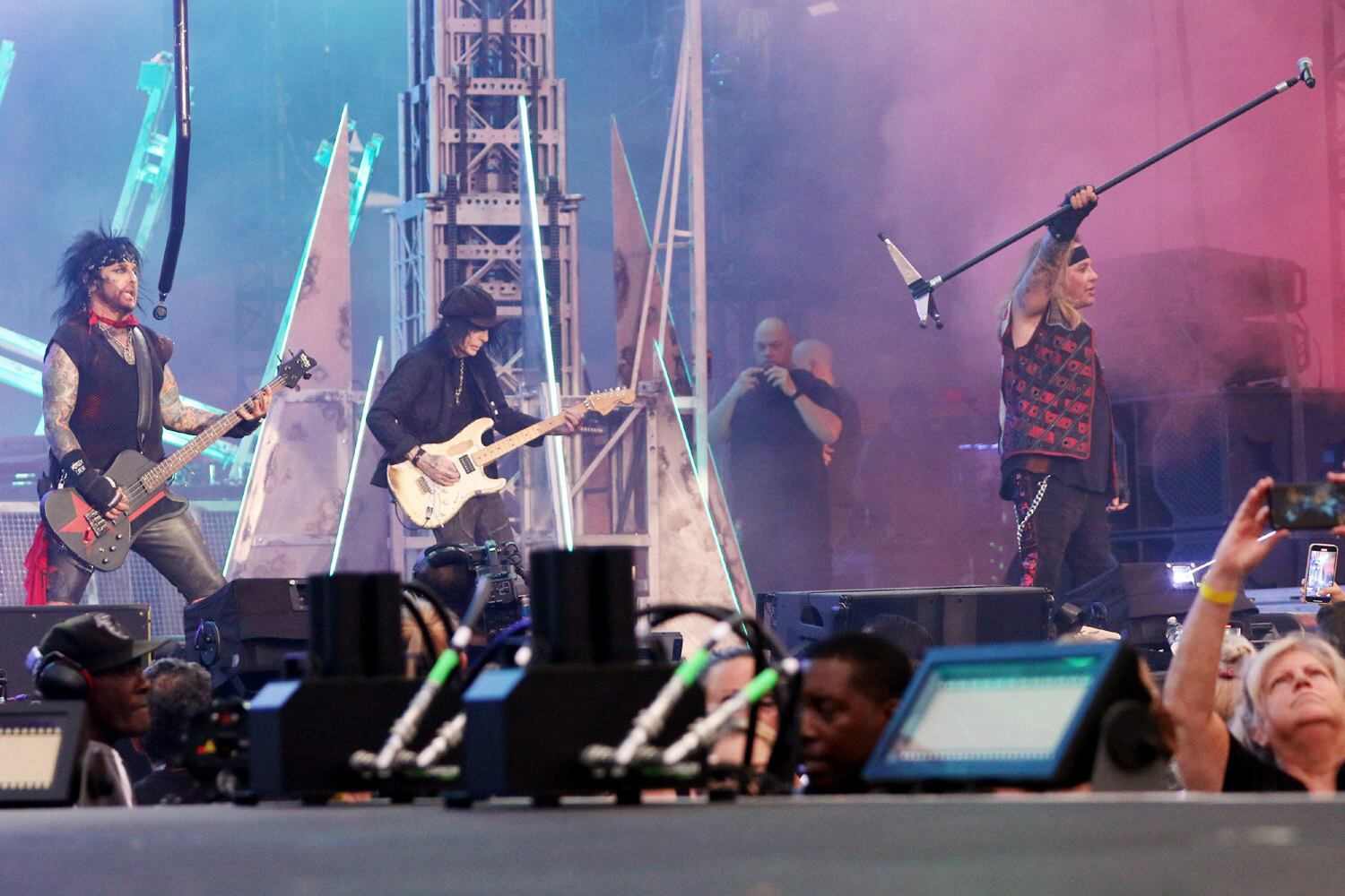 After two years of Covid cancellations, Def Leppard, Motley Crue, Poison and Joan Jett and the Blackhearts rocked sold out Truist Park on Thursday, June 16, 2022.
Robb Cohen for the Atlanta Journal-Constitution
