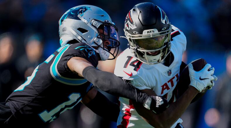 The NFC South rivals will square off Sunday in Atlanta. (AP Photo/Jacob Kupferman)