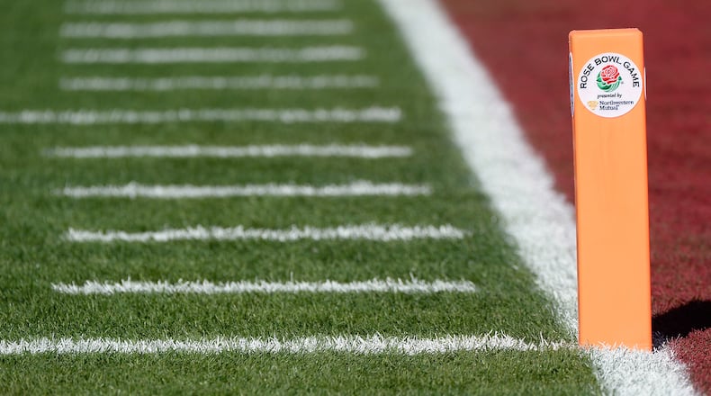 The 104th Rose Bowl game between Georgia Bulldogs and Oklahoma Sooners is a College Football Playoff Semifinal and will be played Jan. 1, 2018, in Pasadena, Calif.